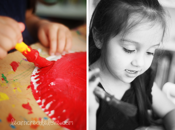 Having fun painting and making a mess, as usual! LOL