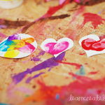 Thumb prints! One flower and two hearts.