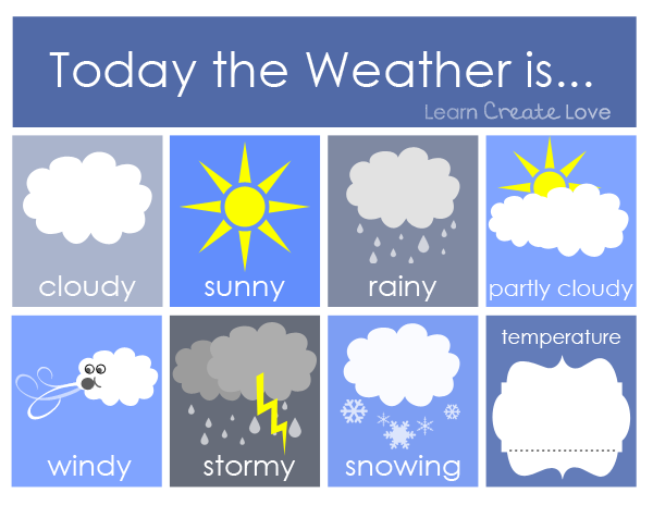 weather tracking printables