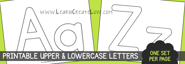 Letter Cut Out Template from learncreatelove.com