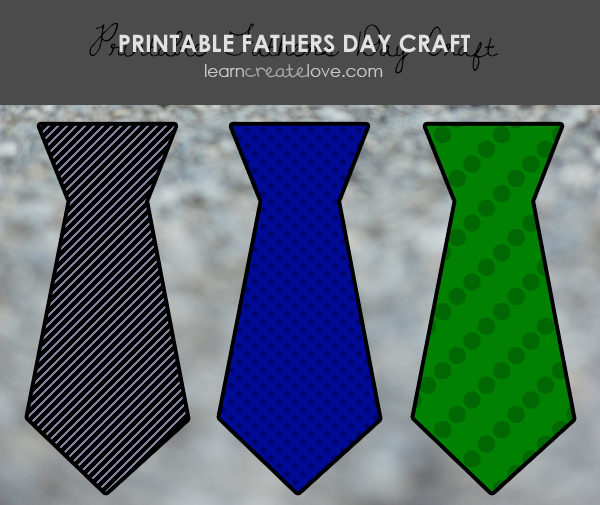 Printable Father s Day Tie Craft