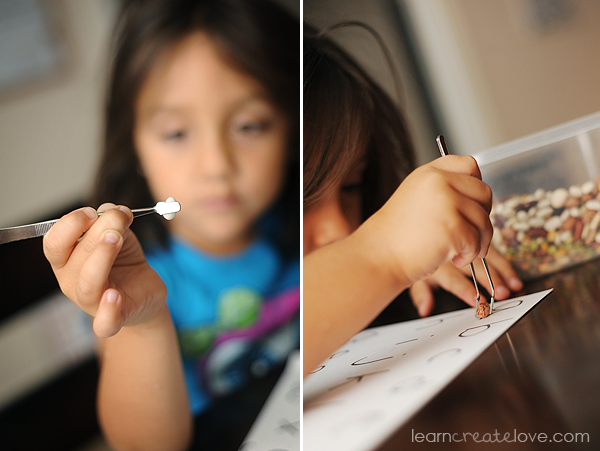 Working on fine motor skills & coordination