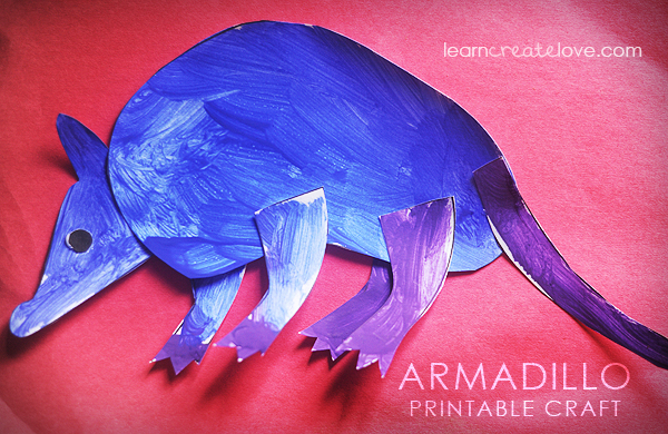 Armadillo Printable Craft