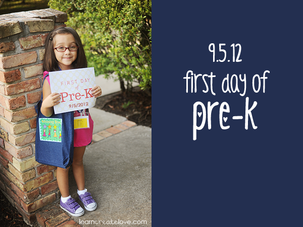 First Day of Pre-K