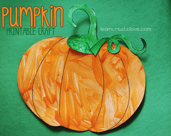 Pumpkin Craft For Kids Printable