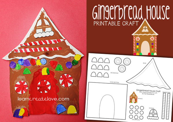 Printable Gingerbread House Craft