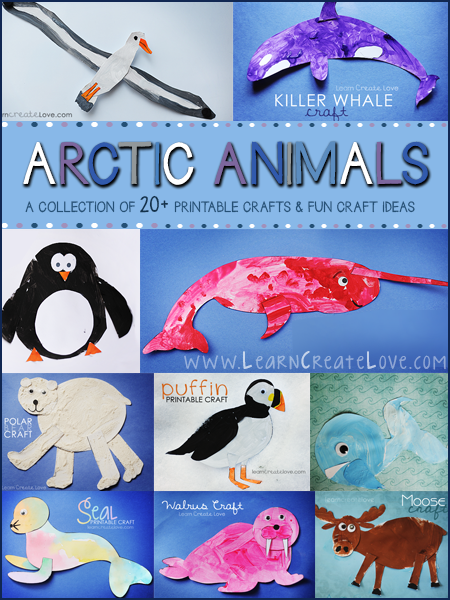 Arctic Animal Crafts Round Up