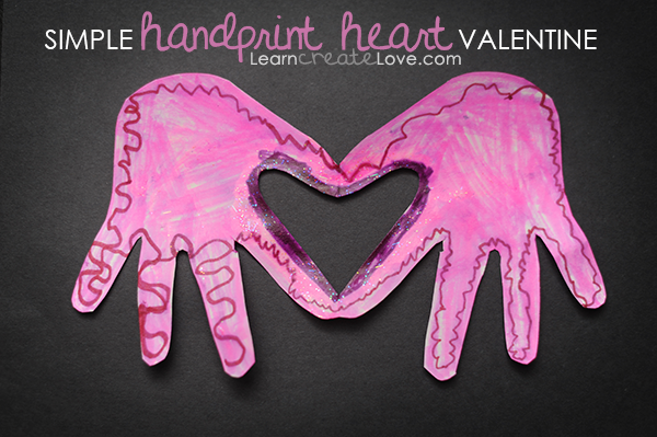  Handprint Heart Valentine Craft 