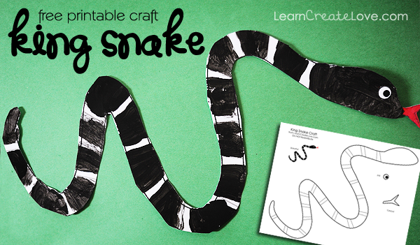 Printable King Snake Craft