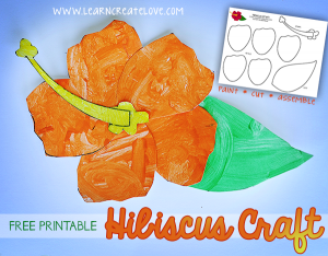 Printable Craft: Hibiscus Flower