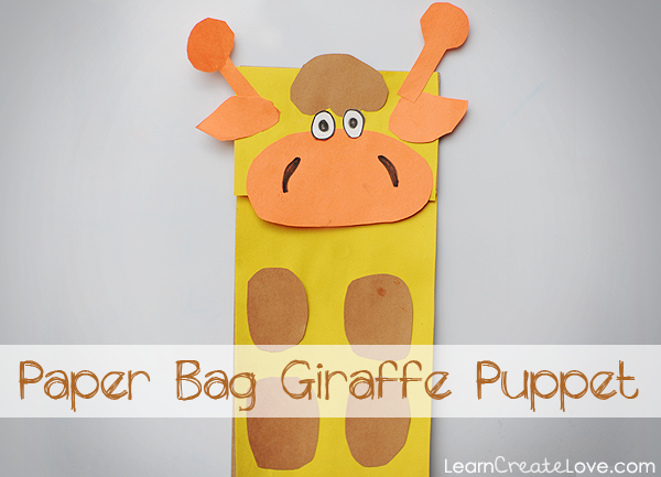 Paper Bag Giraffe Craft | LearnCreateLove
