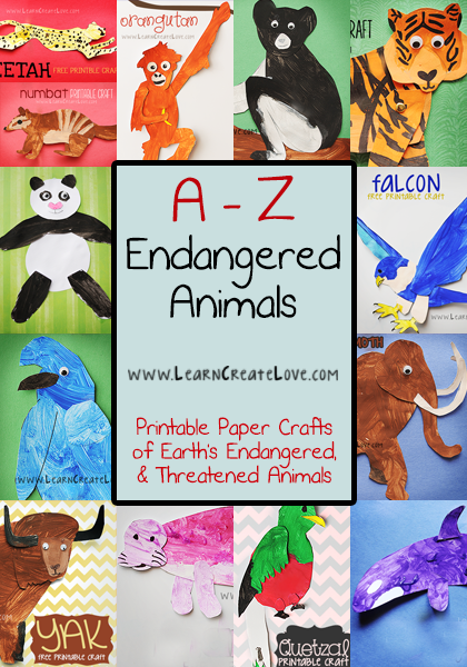 A-Z Endangered Animal Crafts | LearnCreateLove