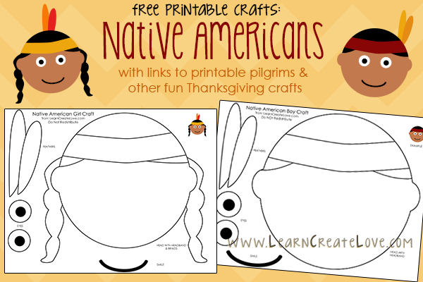 Printable Native American Crafts Learncreatelove