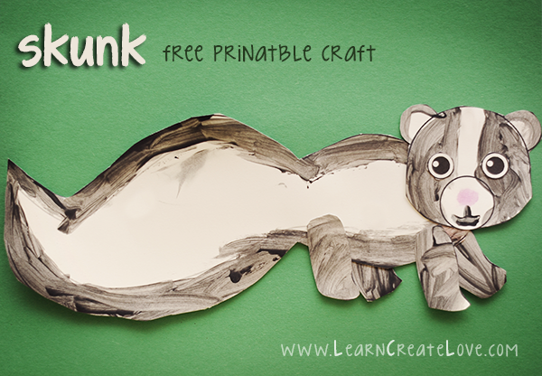 Printable Skunk Craft | LearnCreateLove