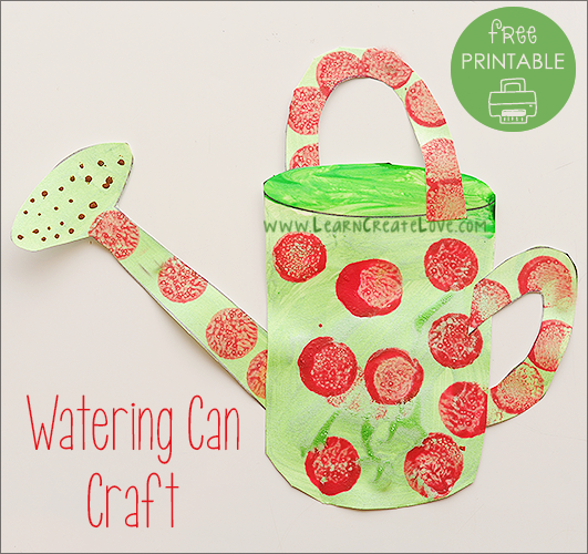 Printable Watering Can Craft