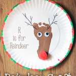 Footprint Reindeer Craft