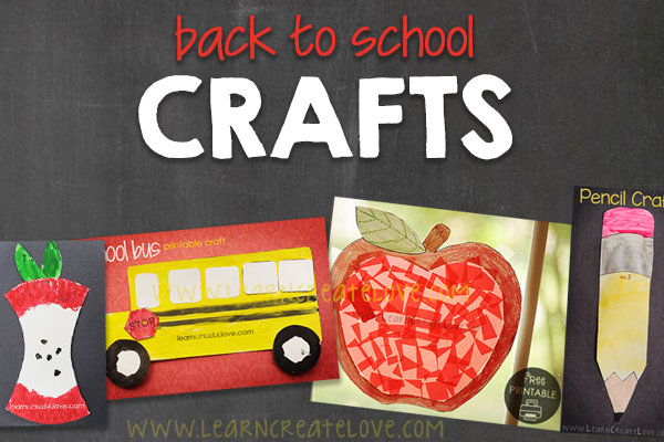 Back to School Printable Crafts Round-Up