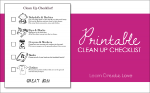 Clean Up Guide Example Printable Clean Up CheckList