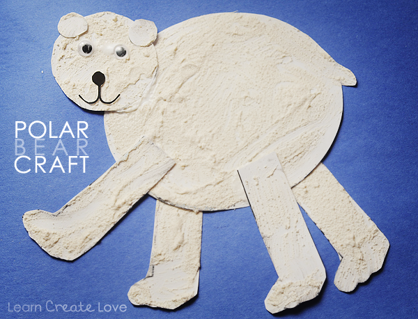 Puffy Paint Polar Bear Kid Craft - About a Mom