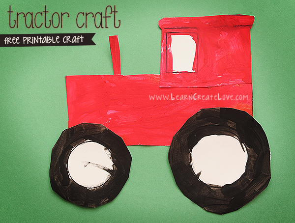 Printable Tractor Craft – Version II