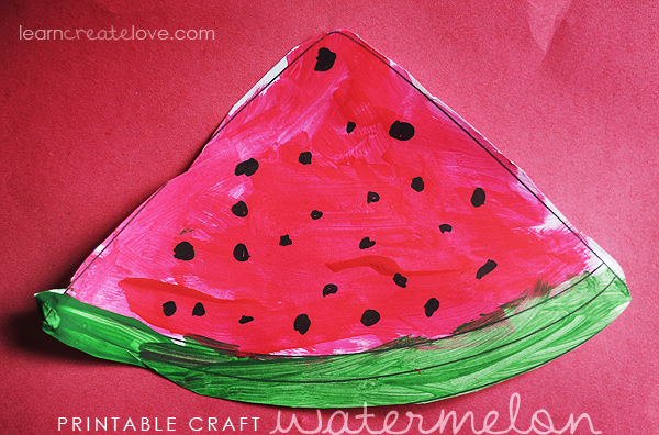 Printable Watermelon Craft