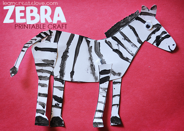 Printable Zebra Craft