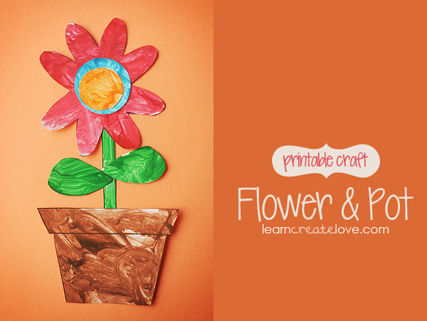Printable Flower & Pot Craft