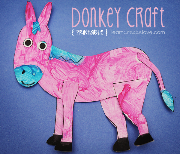 Printable Donkey Craft