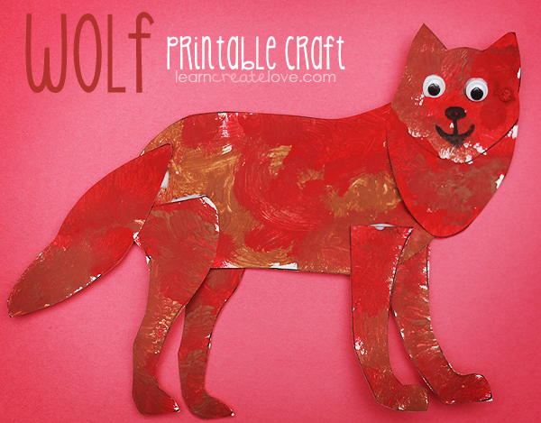Printable Wolf Craft