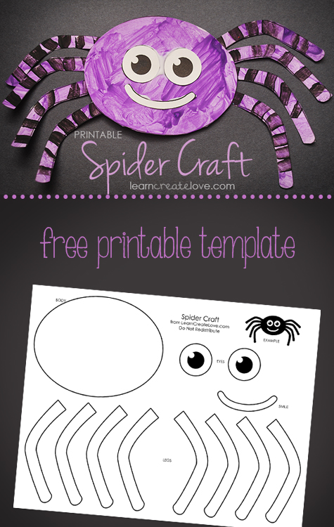 cute halloween spider template