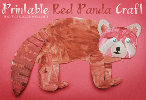 Red Panda Printable Craft