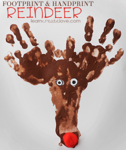 Footprint & Handprint Reindeer Craft