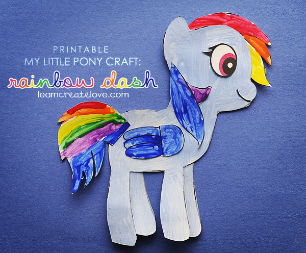 Printable My Little Pony Craft: Rainbow Dash