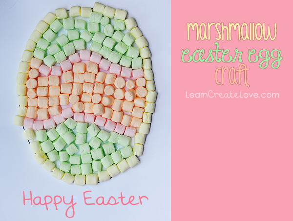 Marshmallow Easter Egg Craft with Printable