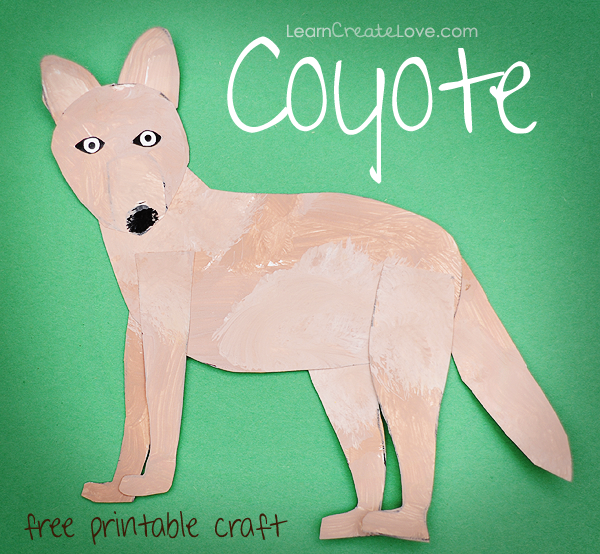 Printable Craft: Coyote
