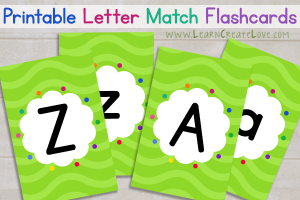 Printable Letter Match Flashcards