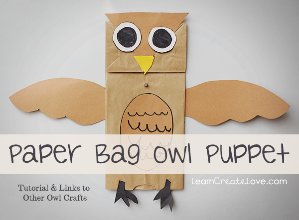 Paper Bag Owl Puppet Craft