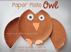 Paper Plate Owl Craft