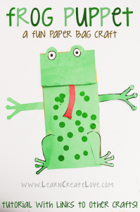 Paper Bag Frog Puppet