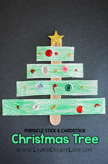 Popsicle Stick Christmas Tree Craft