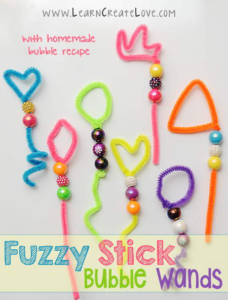 Fuzzy Stick Bubble Wands Craft
