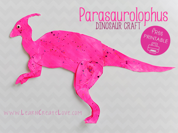 Parasaurolophus Printable Craft