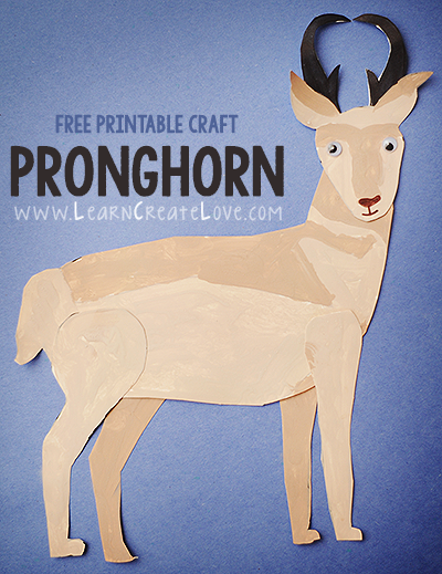 Pronghorn Printable Craft