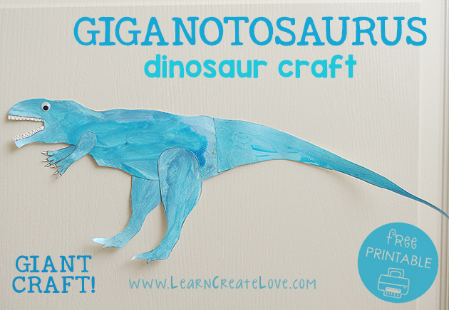 Printable Dinosaur Craft: Giganotosaurus