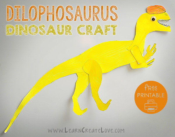 Printable Dinosaur Craft: Dilophosaurus