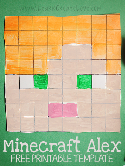 Printable Minecraft Alex Craft