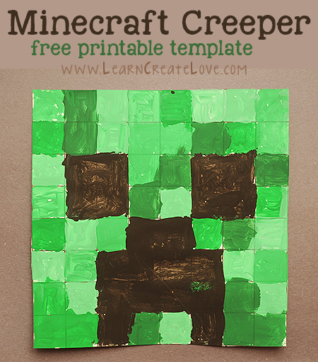 Printable Minecraft Craft Creeper
