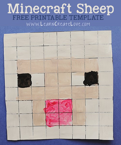 Printable Minecraft Sheep Craft