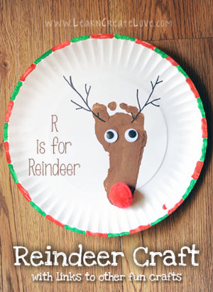 Footprint Reindeer Craft