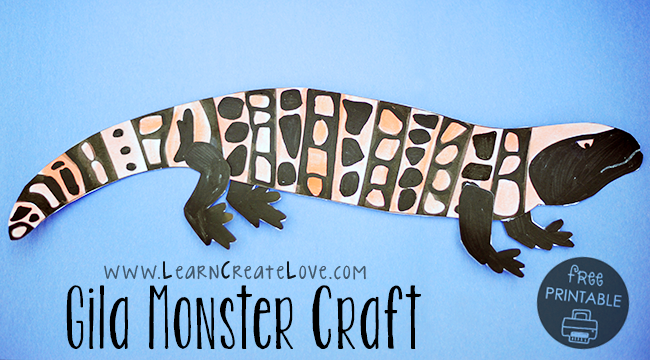 Gila Monster Printable Craft